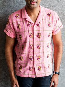 Cross Stitch Rose Shirt