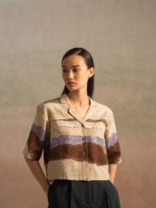 Crop Shirt - Sand Dune Print