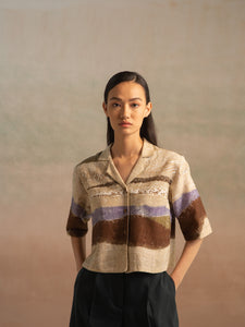 Crop Shirt - Sand Dune Print