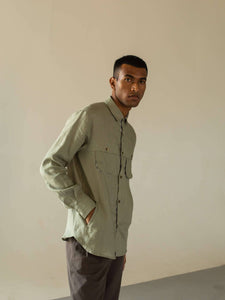 Bevelled Shirt - Olive