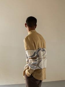 Panelled Shirt - Beige